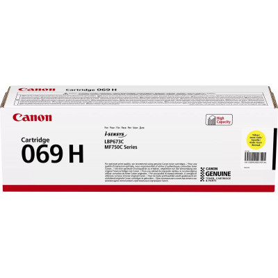Картридж лазерный Canon 069HY 5095C002/004 желтый (5500стр.) для Canon MF752Cdw/754Cdw, LBP673Cdw
