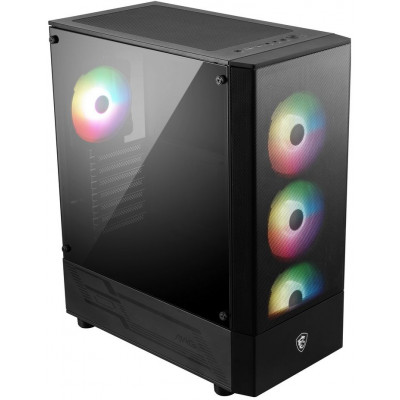 Корпус MSI MAG FORGE 112R черный без БП ATX 2x120mm 4x140mm 2xUSB3.0 audio bott PSU