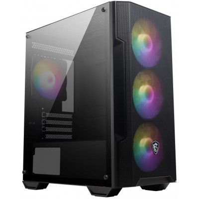 Корпус MSI MAG Forge M100A черный без БП mATX 2x120mm 2xUSB2.0 1xUSB3.0 audio bott PSU